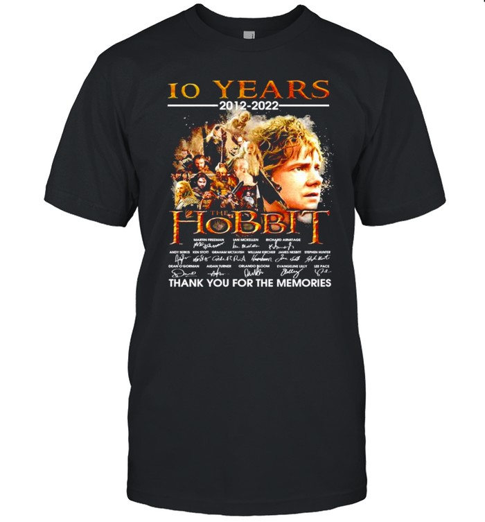 Men’s 10 years 2012-2022 The Hobbit signatures shirt