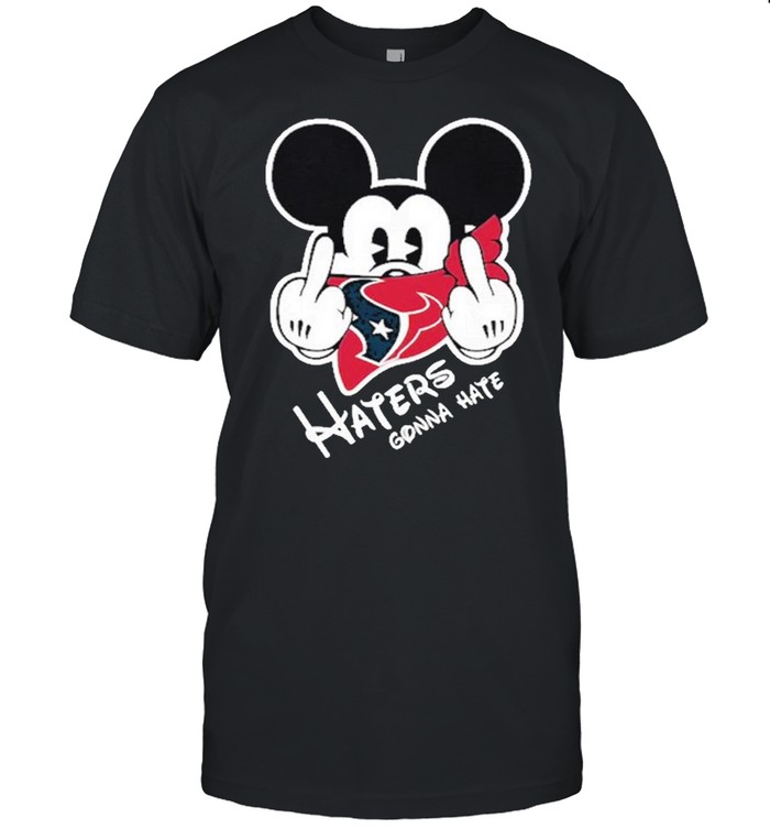 Mickey haters gonna houston american football team shirt