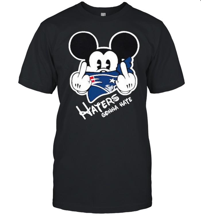 Mickey haters gonna new england american football team shirt