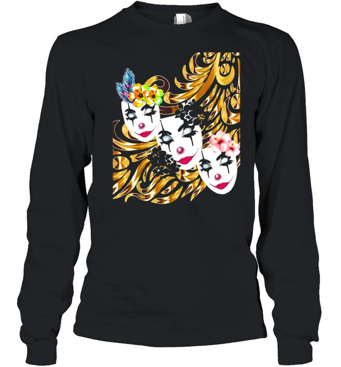Theatrical mask Fancy Faces T- Long Sleeved T-shirt
