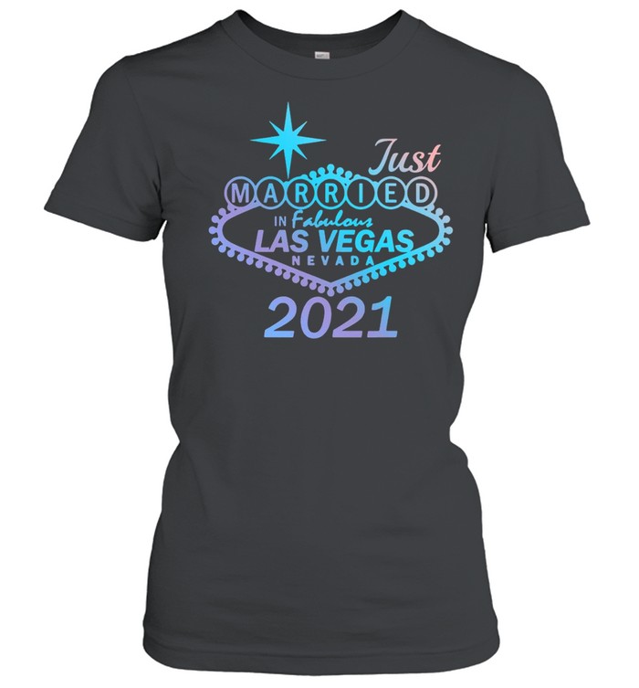 Wedding Just Married In Las Vegas Nevada 2021 T-shirt Classic Women's T-shirt