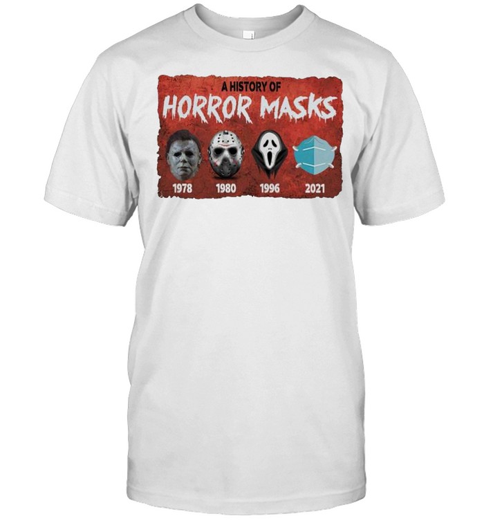 A history of horror masks 2021 face mask shirt