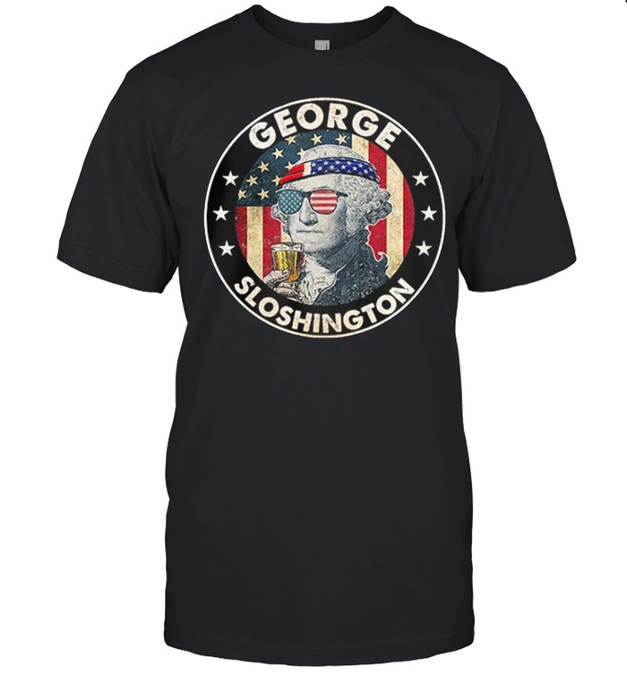 George Sloshington Drink Beer Independence Day American Flag shirt