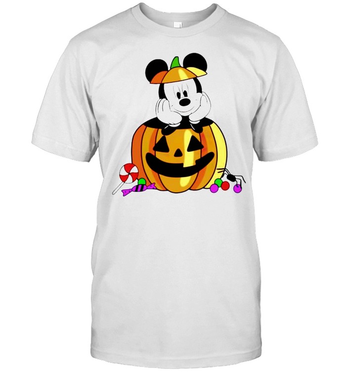 Mickey in pumpkin happy Halloween shirt
