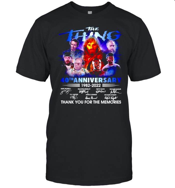 The Thing 40th anniversary 1982-2022 signatures shirt