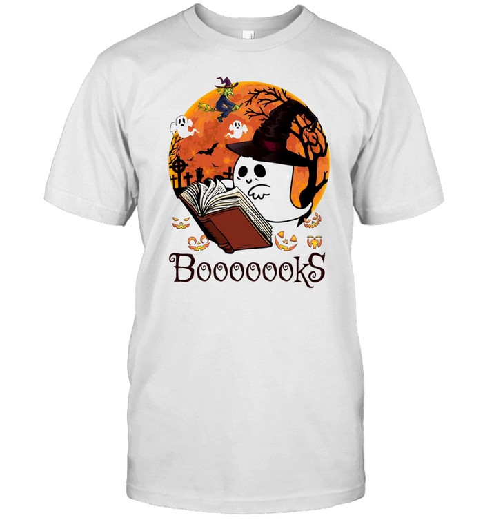 Booooooks read book halloween shirt