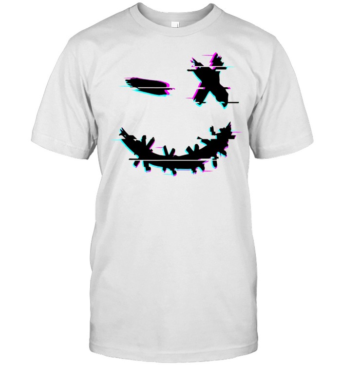 Glitch Smiley Rave Goa Psytrance Trippy Techno Hard Tekk EDM shirt