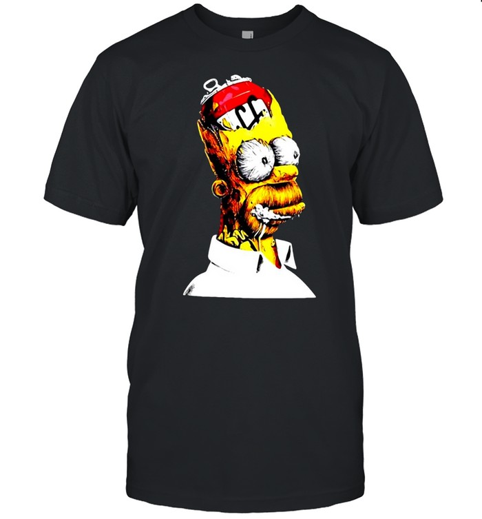 Homer Simpson With Beer 2D Multicolor T-shirt