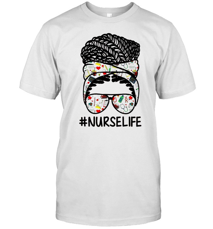 Messy Bun African Nurse Life Juneteenth Afro shirt