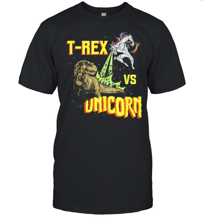 T-Rex VS Unicorn Dinosaur Trex Dino T-Shirt