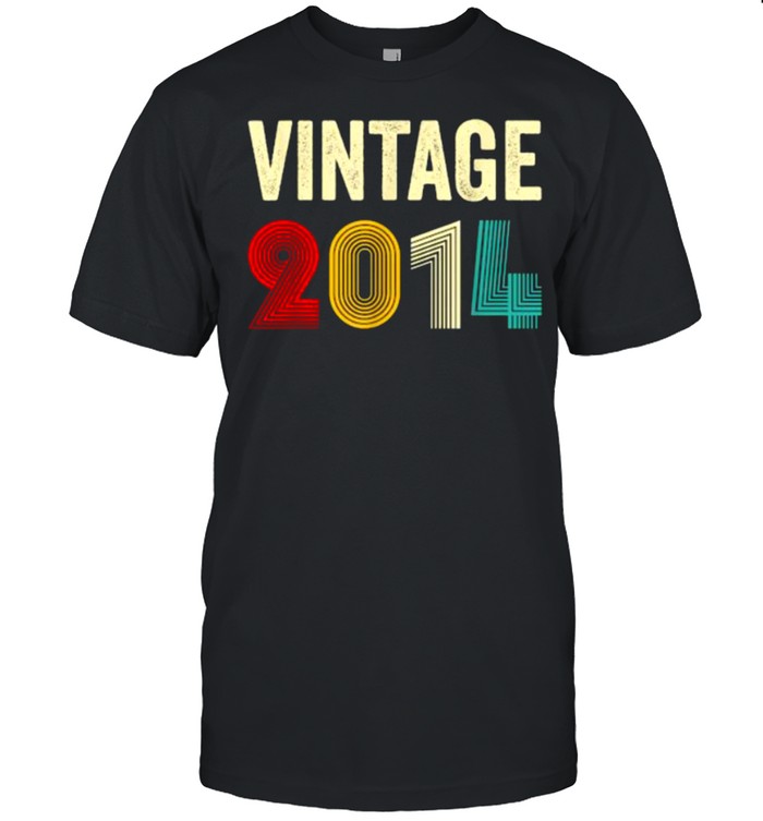 Vintage 2014 7 Years Old 7th Birthday T-Shirt