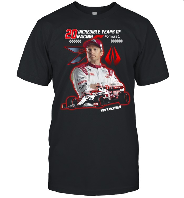 20 incredible years of racing formula Kimi Raikkonen shirt