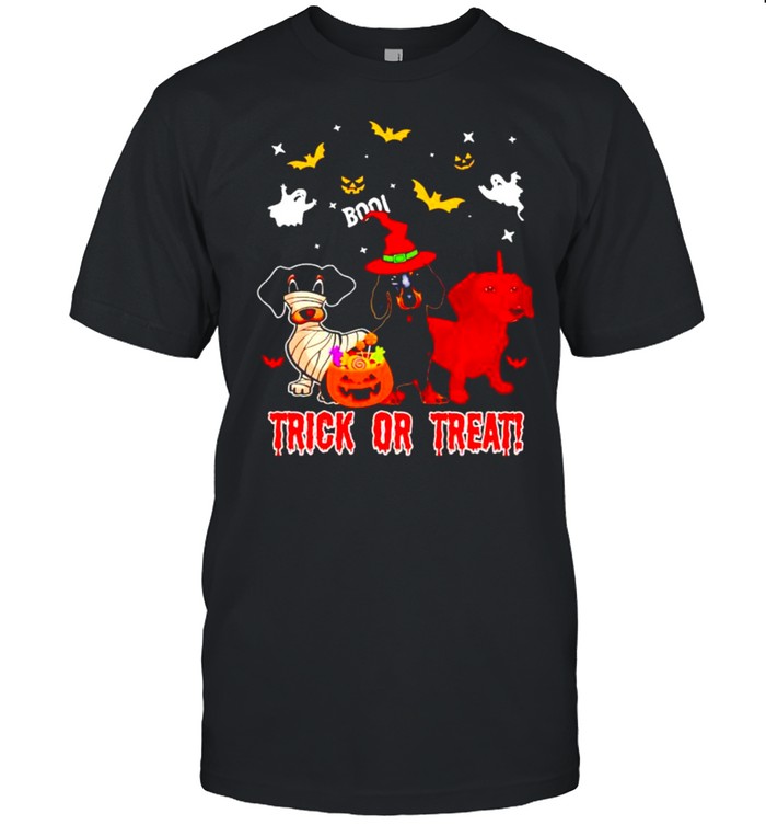 Dachshund Halloween trick or treat shirt