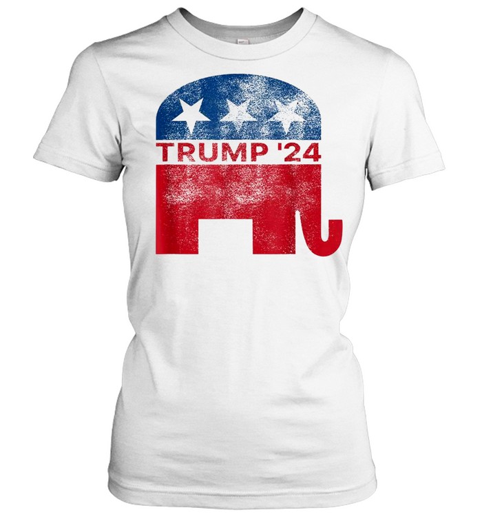 2024 Donald Trump Pro Republican Elephant Sign Faded Vintage shirt Classic Women's T-shirt