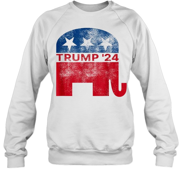 2024 Donald Trump Pro Republican Elephant Sign Faded Vintage shirt Unisex Sweatshirt