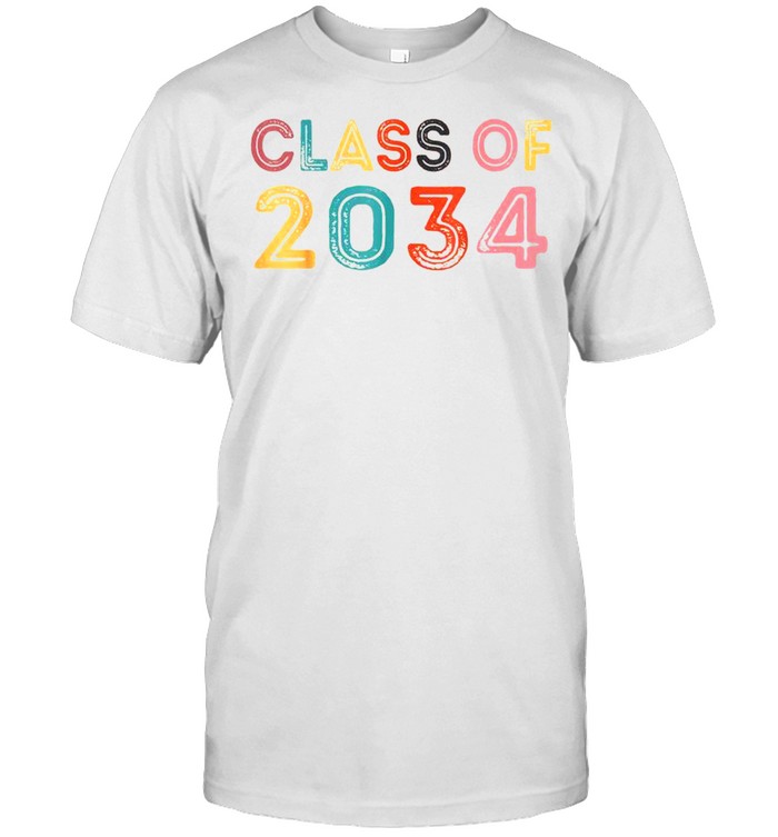 First Day Of School Graduation Class Of 2034 Grow With Me shirt