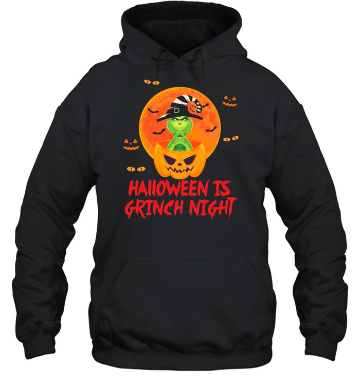 Pumpkin Halloween Is Grinch Night shirt Unisex Hoodie