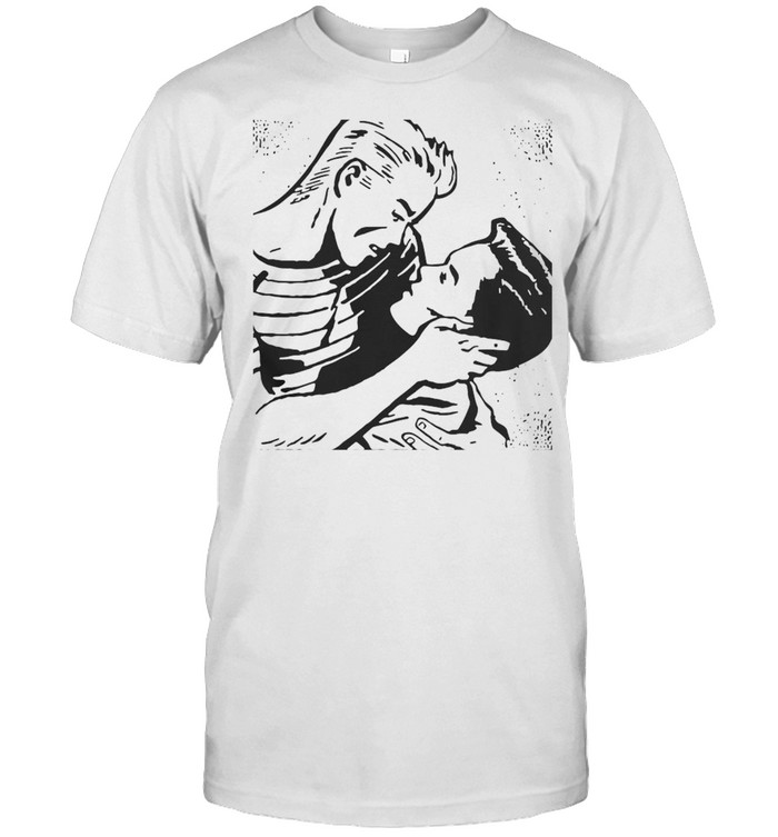 Queer Kissing Gay Love Homoerotic Comic Book Panel T-shirt