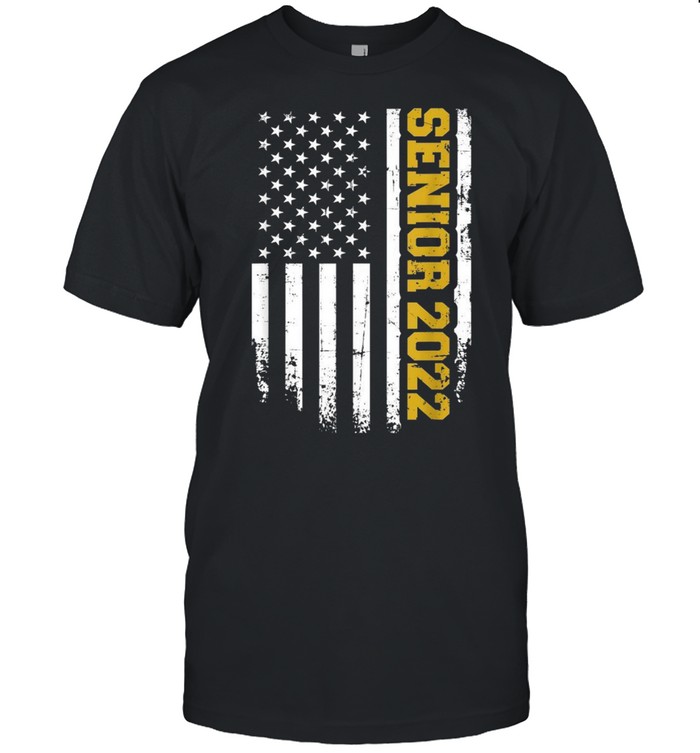 Senior 2022 graduation class of vintage flag shirt