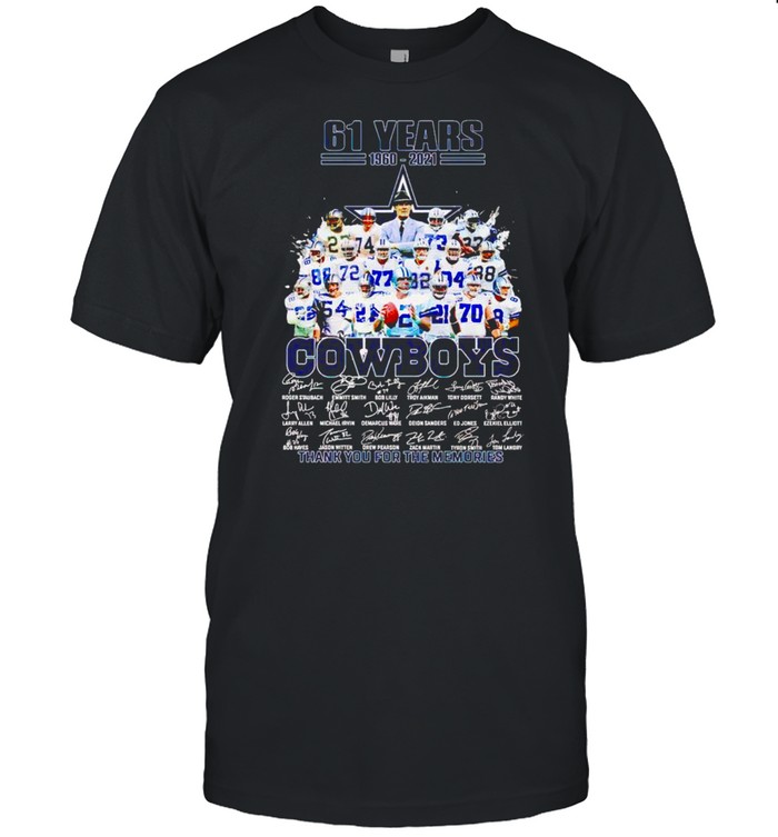 61 years Cowboys 1960 2021 thank you for the memories shirt