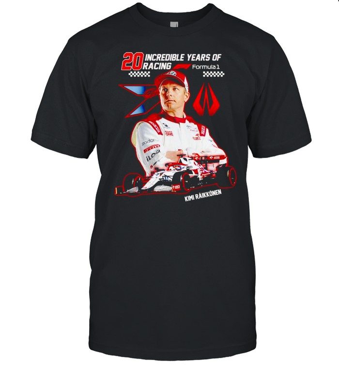 Kimi Raikkonen 20 incredible years of racing shirt