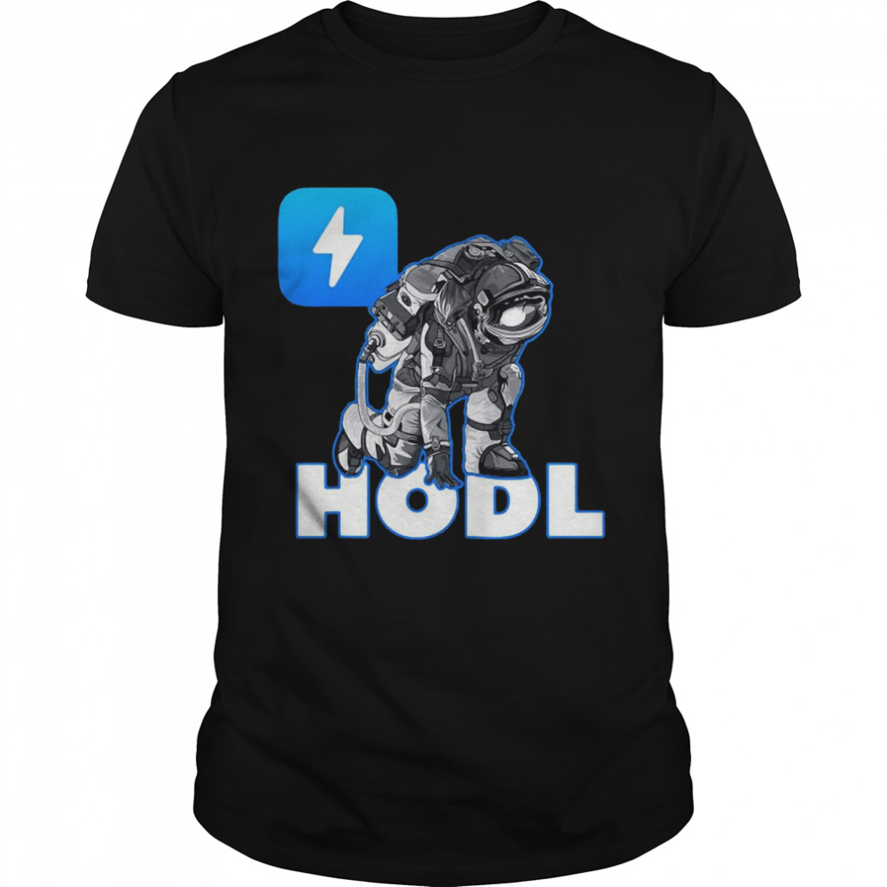 Hodl Zap Oracles Crypto Moon Man Astronaut Cryptocurrency T-shirt