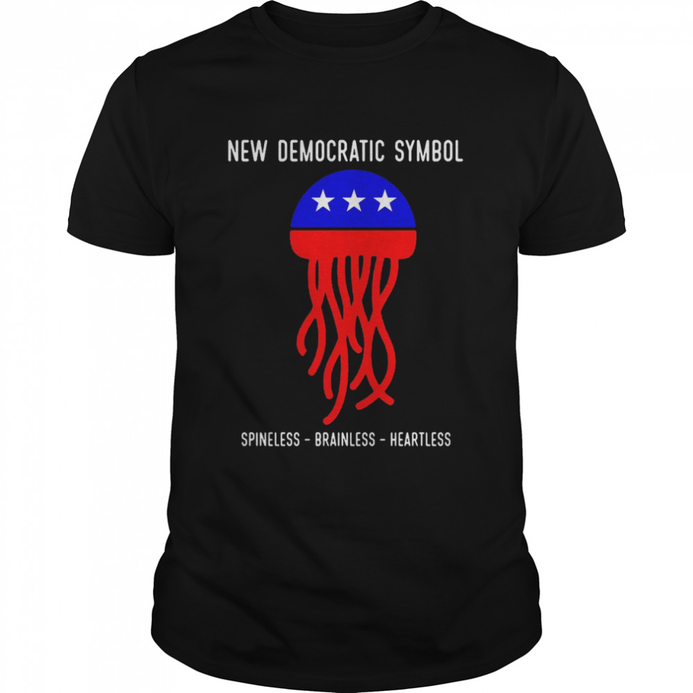 New Democratic Symbol Spineless Brainless Heartless T-shirt