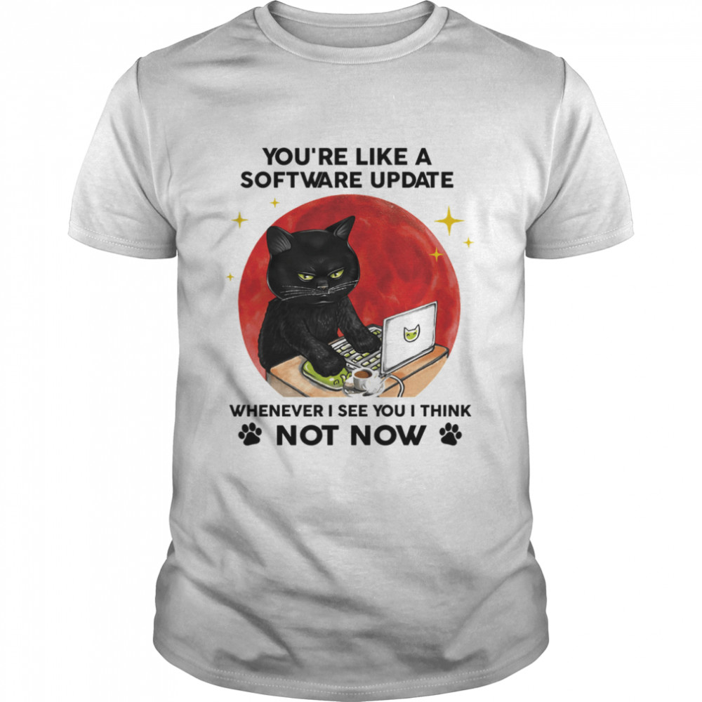 Black Cat you’re like a software update wherever I see you I think not now Moon shirt
