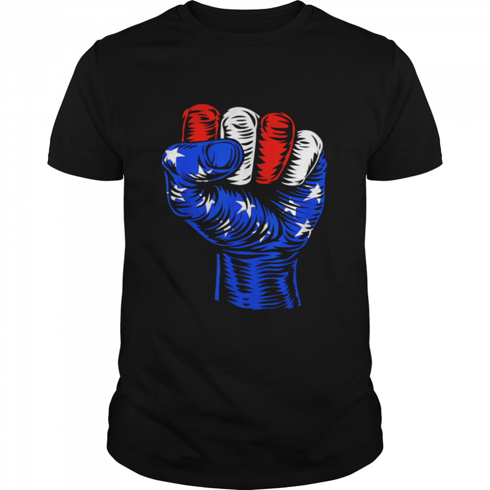 American Flag Patriotic Fist Design shirt