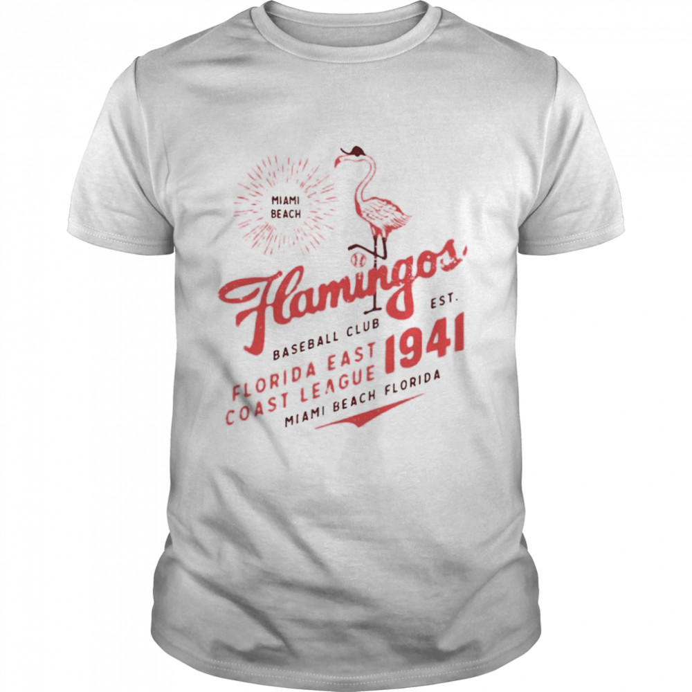 Miami beach flamingos east coast league 1941 shirt