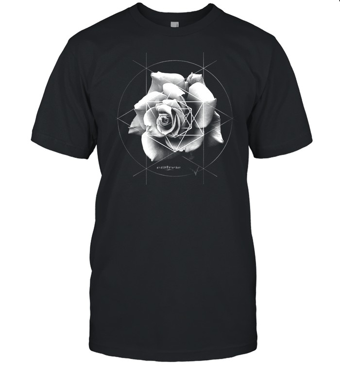 Merkaba Rose Sacred Geometric Overlay shirt