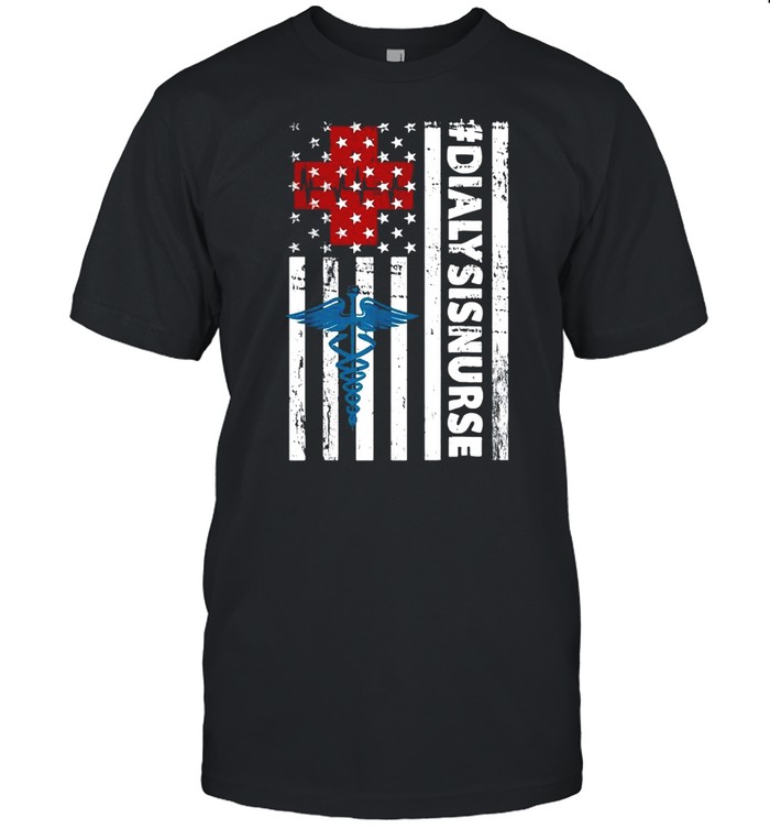 Nurse logo #Dialysisnurse American flag shirt