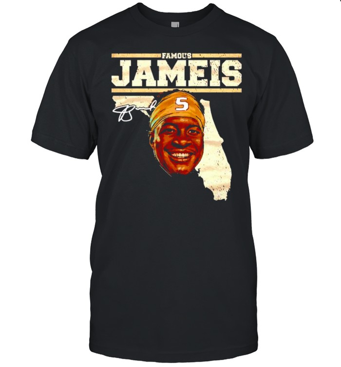 Famous Jameis Winston Florida map signature shirt