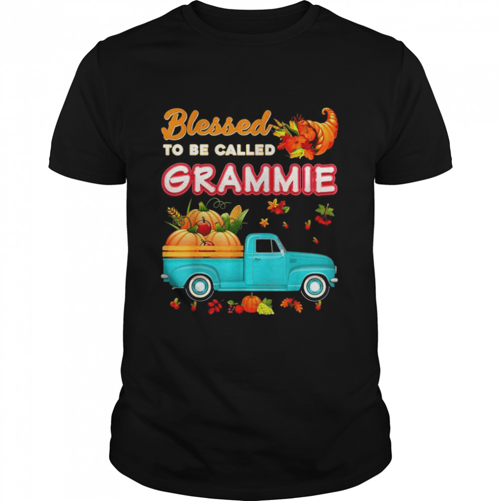 Blessed To Be Called Grammie Pumpkin Truck Fall Thanksgiving T-shirt