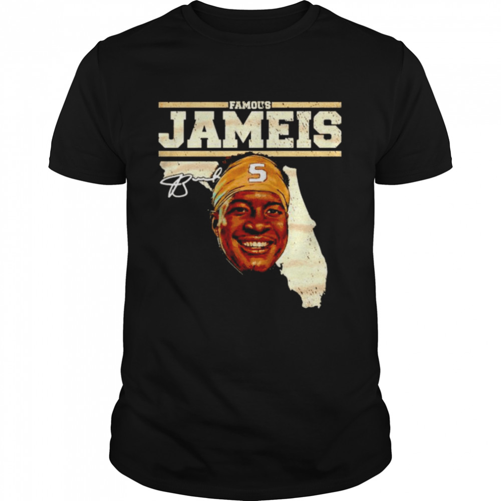 Famous Jameis Winston Florida map signature shirt