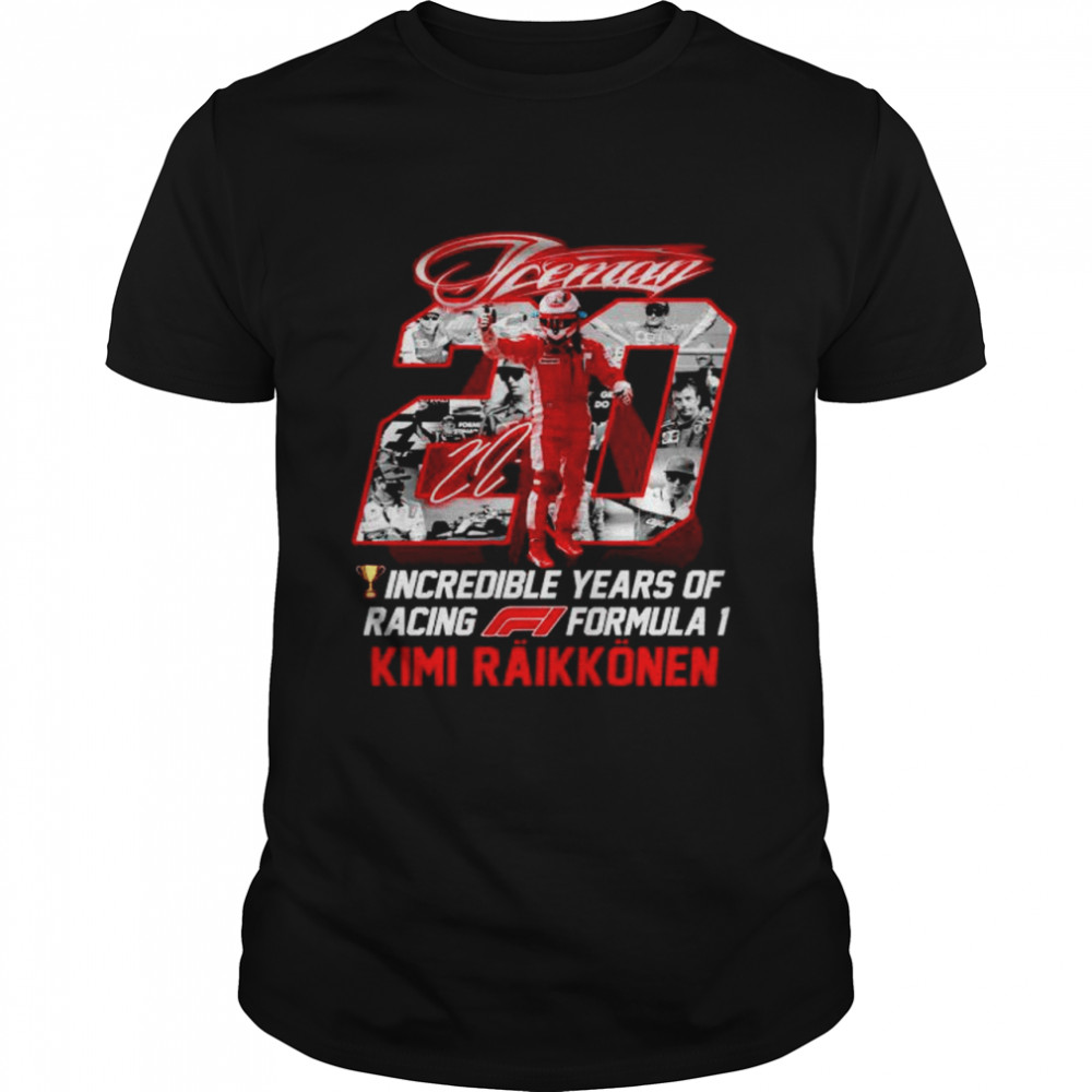 Kimi Raikkonen incredible years of racing formula shirt