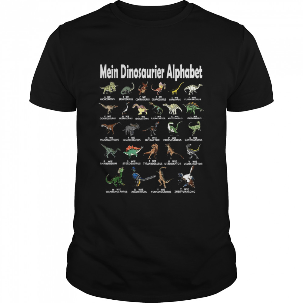 My Dinosaur Alphabet A-Z ABC Dino T-rex Dinosaur Lover Shirt