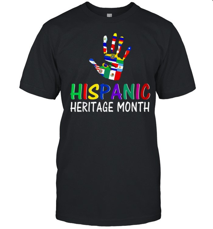 National Hispanic Heritage month All Countries Flags Shirt
