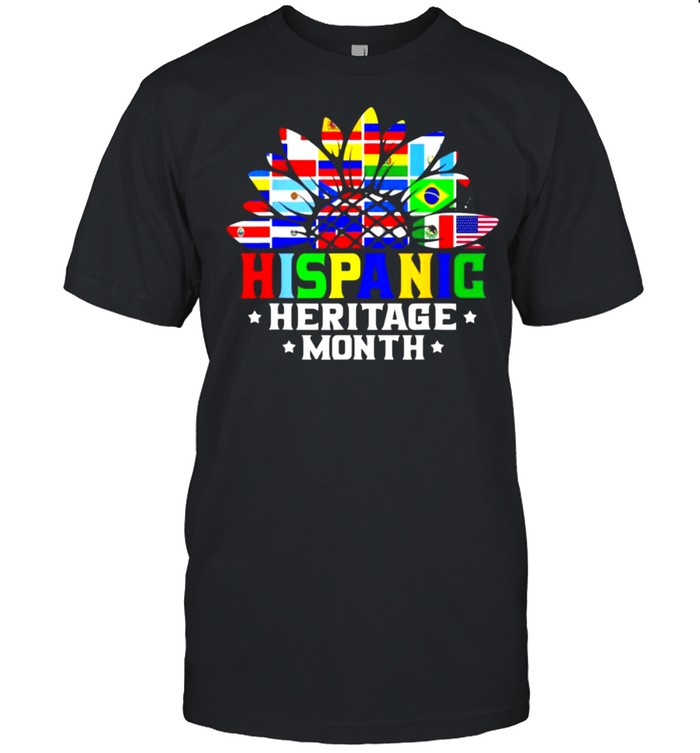 Sunflower National Hispanic Heritage Month Decoration Flags Shirt