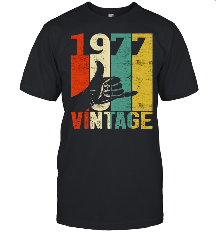 44 Geburtstag 1977 Vintage 70er Retro shirt