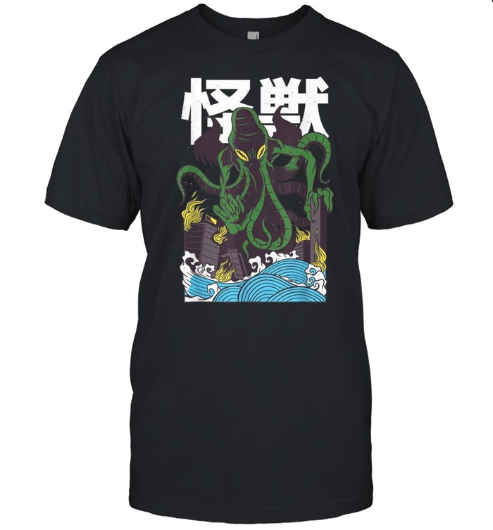 Monster Cthulhu Vaporwave japanische Anime 80er Jahre shirt