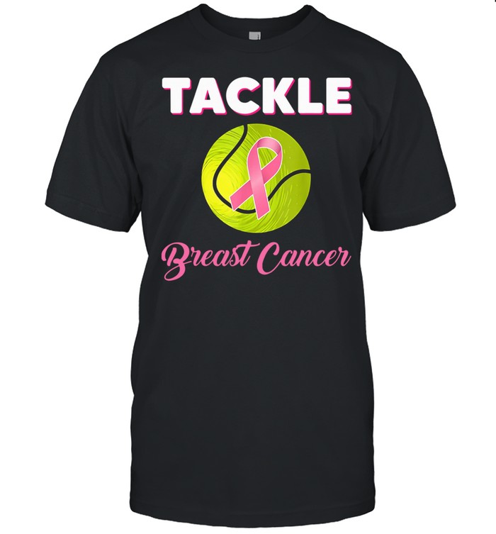 Tackle Breast Cancer Tennis Players Pink Ribbon Breast Cancer Awareness Sport Shirt