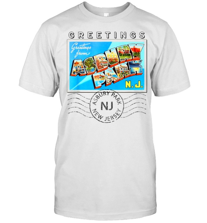 Asbury Park New Jersey NJ Postmarked Large Letter Postcard shirt