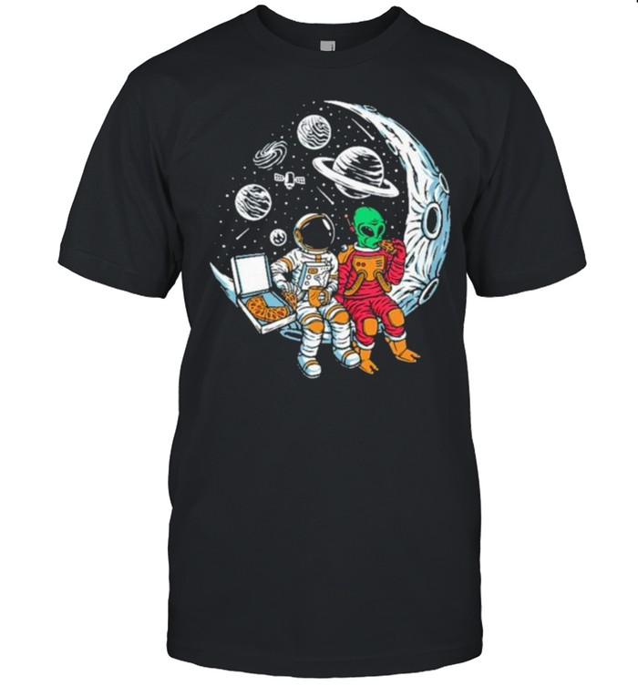 Astronaut and Alien in the space characters shirt