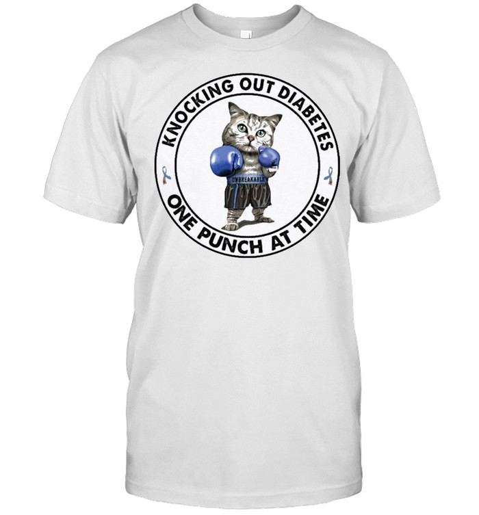 cat Knocking Out Diabetes One Punch A Time shirt