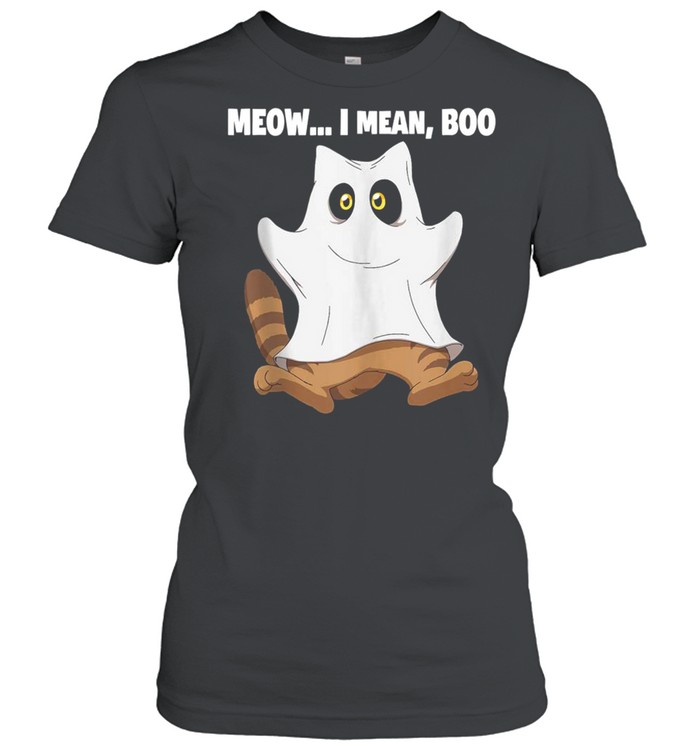 Meow I Mean Boo Cat Halloween shirt Classic Women's T-shirt