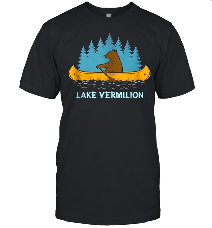 Oneida Lake lake Bear Canoe outdoor hiking camping retro shirt