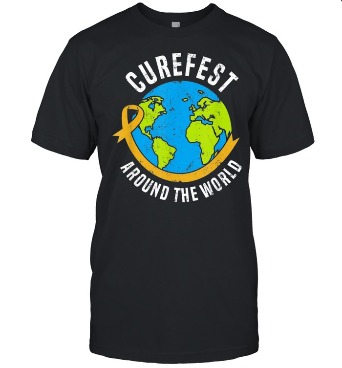 CureFest Around the World Globe Design shirt