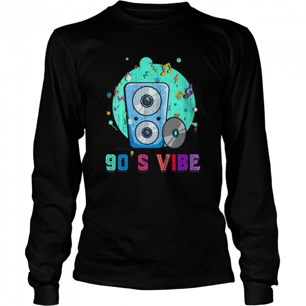 1990s Costume Nineties 90s Theme Party CD Music Nineties shirt Long Sleeved T-shirt