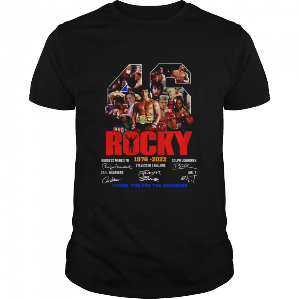 46 Rocky 1976-2022 Signature Thank You For The Memories T-shirt